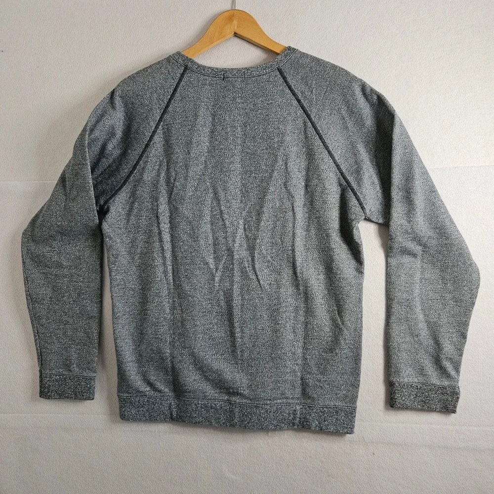 Le Slip Francais Mens Grey Cotton Skier Patch Sweatshirt Made in France Large